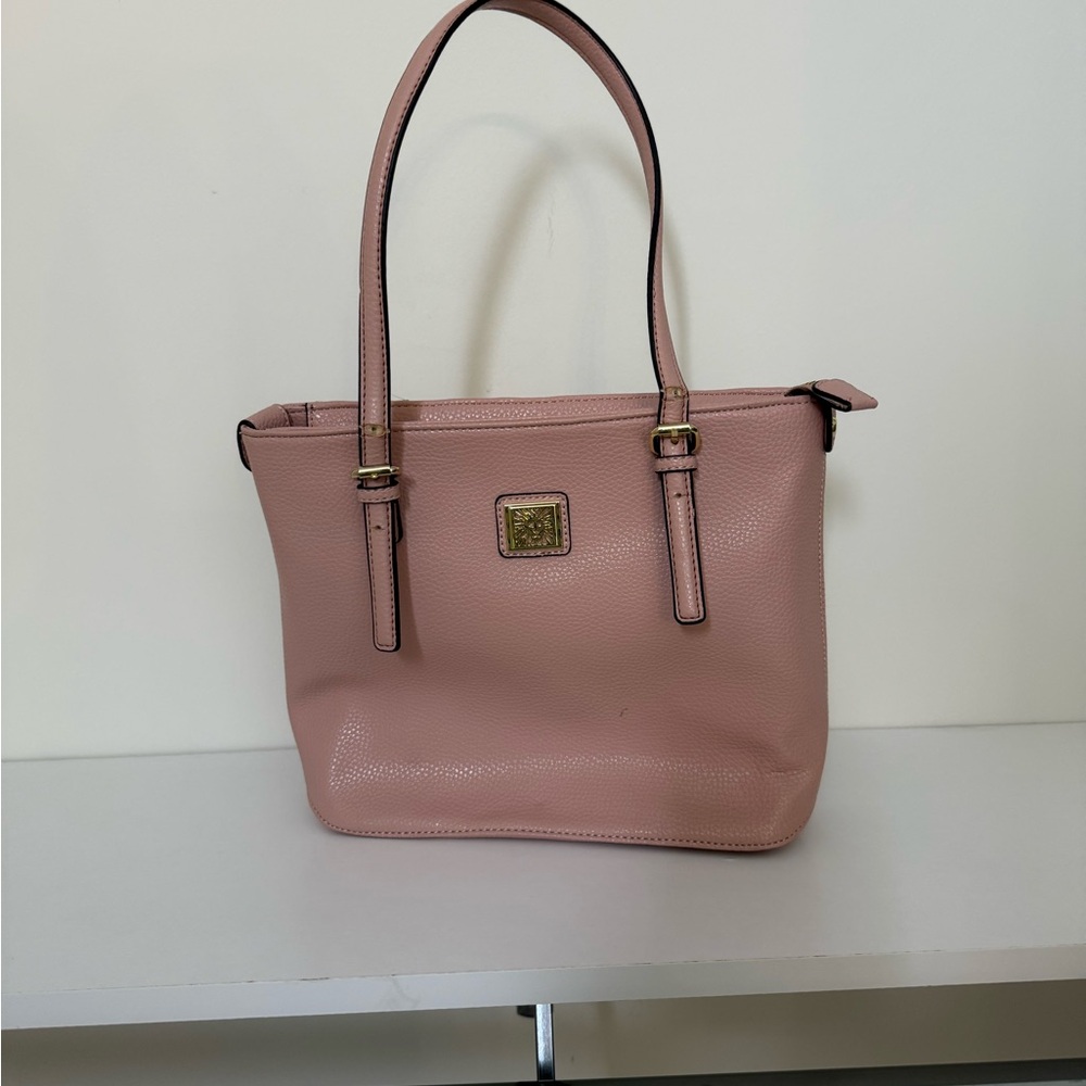 Anne Klein Pink Tote Bag with Structured Design